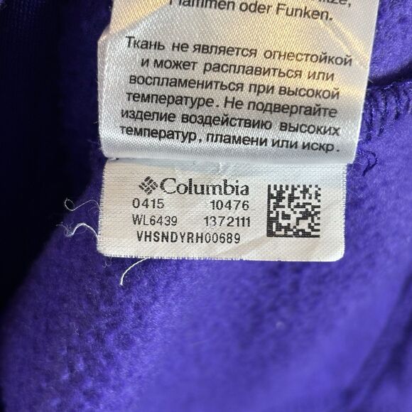 Columbia Benton Springs Fleece Jacket Women’s Medium Purple Full Zip WL6439 - Picture 6 of 9